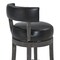 Armen Living Corbin 30" Bar Height Swivel Onyx Faux Leather and American Gray Wood Bar Stool LCCBBAGRON30 - alternate 7